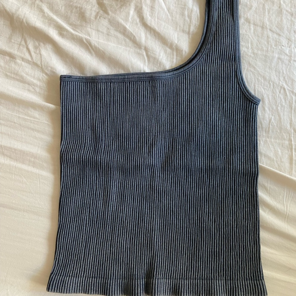 Grey One Shouldered Top - Picture 3 of 3